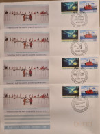 Australian Antarctic Territory 1991Antarctic Treaty  Set 4 Bases First Day. - FDC