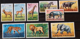 Burundi 1964 Wildlebende Säugetiere SG77/98 Gestempelt Davon 9v Im Angebot - Usados