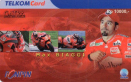 INDONESIA - PREPAID - TELKOM PONPIN - MOTORBIKE - MAX BIAGGI - DUCATI  - ITALY RELATED - Indonésie