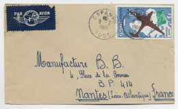 TOGO PA 25FR SEUL LETTRE COVER AVION DAPANO 9.2.1960 TOGO - Briefe U. Dokumente