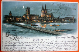 GERMANY - GRUSS AUS KOLN 1899, HOLD TO LIGHT - Halt Gegen Das Licht/Durchscheink.