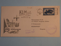 BT2  NEDERLAND   BELLE LETTRE VOL KLM  1956  A BUDAPEST  HONGRIE + AFF. INTERESSANT+++ - Poste Aérienne