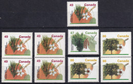 MiNr. 1340 - 1342 Kanada (Dominion) 1992, 30. Dez./1994, 7. Jan. Freimarken: Obstbäume - Postfrisch/**/MNH  - Ongebruikt