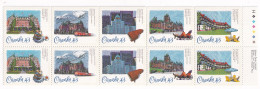 MiNr. 1356 - 1360 Kanada (Dominion) 1993, 14. Juni. Historische Hotels. Odr., Markenheftchen - Postfrisch/**/MNH  - Unused Stamps