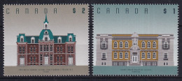 MiNr. 1403 - 1404 Kanada (Dominion) 1994, 21. Febr./1995, 20. Febr. Freimarken: Architektur - Postfrisch/**/MNH  - Neufs