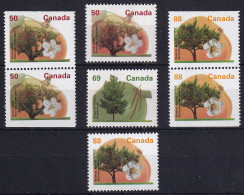 MiNr. 1405 - 1407 Kanada (Dominion) 1994, 25. Febr./1995, 27. März. Freimarken: Obstbäume - Postfrisch/**/MNH  - Unused Stamps