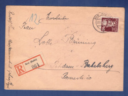 Einschreiben Brief - Aue (Sachs) 30.12.50 --> Potsdam-Babelsburg (1DDR-003) - Brieven En Documenten