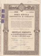 AZIONI - BANCA AGRICOLA COOPERATIVA DI CANICATTI - Landwirtschaft