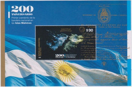 Argentina 2020 200 Years Flag Falklands Malvinas Souvenir Sheet MNH - Nuevos