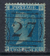 GRANDE BRETAGNE Ca.1858-64:  Le Y&T 27 Pl.9 Obl. Anglaise "27", TTB - Used Stamps