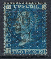 GRANDE BRETAGNE Ca.1858-64:  Le Y&T 27 Pl.14 Obl. Londres-Centre "8", TTB - Used Stamps