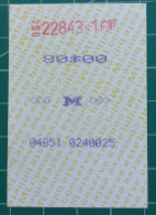 PORTUGAL METRO TICKET LISBON - Europe