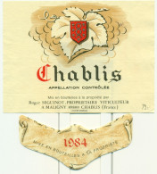 (M20) Etiquette - Etiket - Chablis 1984 - Roger Seguinot - Andere & Zonder Classificatie