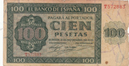 CRBS0745 BILLETE ESPAÑA 100 PESETAS 1936 MBC+ - 100 Peseten