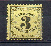 Baden 1862 - Portomarken Mi 2 - * - Mint Hinged (2ZK11) - Mint