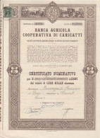 OBBLIGAZIONI - BANCA  AGRICOLA COOPERATIVA DI CANICATTI - Agricultura