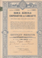 OBBLIGAZIONI - BANCA  AGRICOLA COOPERATIVA DI CANICATTI - Landwirtschaft