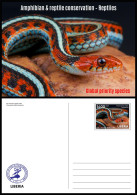 LIBERIA 2023 STATIONERY CARD (REGULAR EDITION) - AMPHIBIANS REPTILES SNAKE SNAKES SERPENT SERPENTS - Serpents