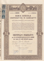 OBBLIGAZIONI - BANCA  AGRICOLA COOPERATIVA DI CANICATTI - Agricoltura