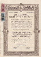 OBBLIGAZIONI - BANCA  AGRICOLA COOPERATIVA DI CANICATTI - Agricultura