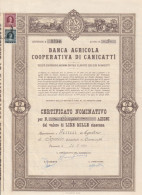 OBBLIGAZIONI - BANCA  AGRICOLA COOPERATIVA DI CANICATTI - Agricultura