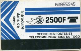 TOGO-03-2500F-TELECOM'S LOGO-WHITE REVERSE - Togo