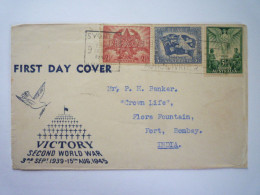2023 - 1072  Enveloppe  FIRST DAY COVER  Au Départ De  SYDNEY  à Destination De  BOMBAY   1945   XXX - Covers & Documents