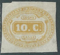 1863 REGNO SEGNATASSE 10 CENT SENZA GOMMA - RE28 - Postage Due