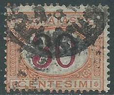 1890-94 REGNO SEGNATASSE USATO 30 CENT - RE28-3 - Impuestos