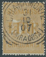 1903 REGNO SEGNATASSE USATO 50 LIRE - RE29 - Strafport