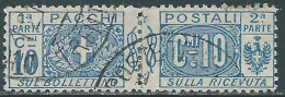 1914-22 REGNO PACCHI POSTALI USATO 10 CENT - I3-6 - Postal Parcels