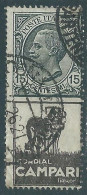 1924-25 REGNO PUBBLICITARI USATO 15 CENT CORDIAL CAMPARI - RE27-2 - Reklame