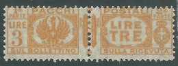 1927-32 REGNO PACCHI POSTALI 3 LIRE MH * - I18-5 - Pacchi Postali