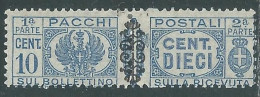 1945 LUOGOTENENZA PACCHI POSTALI 10 CENT MH * - I18-5 - Paketmarken