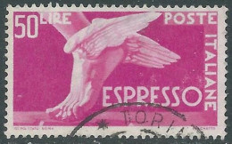 1945-52 ITALIA ESPRESSO USATO DEMOCRATICA RUOTA 50 LIRE - RE26-7 - Poste Exprèsse/pneumatique