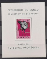 Congo Kinshasa 1964 COB LX490 Feuillet De Luxe Proof Oiseaux Protégés Birds Vögel Faune Fauna Serpent Snake Schlange - Pavos Reales