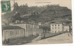 CPA, D. 07 ,N°462, L' Ardèche Pittoresque , Rochemaure , Les Ruines Du Château , Les écoles Et La Gendarmerie ,Ed. 1909 - Rochemaure