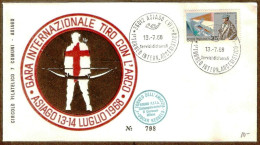 ARCHERY - ITALIA ASIAGO (VI) 1968 - TORNEO INTERNAZIONALE TIRO CON L'ARCO - BUSTA UFFICIALE - M - Boogschieten