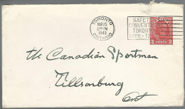 58614) Canada Toronto Post Mark Cancel 1943 Slogan Postal Stationery - 1903-1954 Reyes