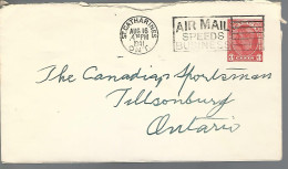 58616) Canada St Catharines Post Mark Cancel 1941 Air Mail Slogan Postal Stationery - 1903-1954 Reyes