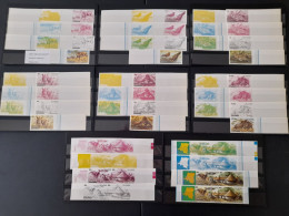 Congo Zaire 1984 COB 1216 - 1223 Color Proofs Essais Couleur IMPERF ND Parc Garamba Faune Fauna Oiseaux Birds Vögel Lion - Unused Stamps