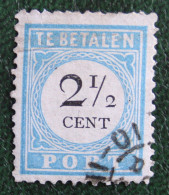 Postage Due Timbre-taxe 2½ Cent Type D I Tand. 12½ NVPH PORT 5 P5D 1881-87 Gestempeld Used NEDERLAND - Portomarken