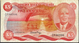 Malawi 5 Kwacha, P-15f (01.11.1984) - Very Fine - Malawi