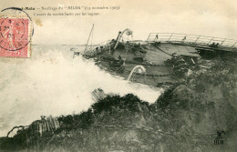 SAINT MALO (35) - NAUFRAGE Du  '' HILDA '' - 19 NOVEMBRE 1905 - L' AVANT Du BATEAU BATTU Par Les VAGUES - - Katastrophen