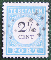 Postage Due Timbre-taxe 2½ Cent Type B III Tand. 12½ :12 NVPH PORT 5 P5B 1881-87 Gestempeld Used NEDERLAND - Postage Due