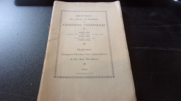 1895 EXPOSITIONS  UNIVERSELLES REUNION DES JURYS ET COMITES PARIS 1878 1889 1900 - 1801-1900