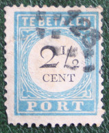 READ Postage Due Timbre-taxe 2½ Cent Type B III Tand. 12½ :12 NVPH PORT 5 P5B 1881-87 Gestempeld Used NEDERLAND - Strafportzegels