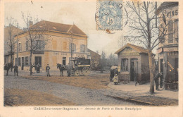 CPA 92 CHATILLON SOUS BAGNEUX AVENUE DE PARIS ET ROUTE STRATEGIQUE - Autres & Non Classés