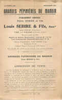 Catalogue GRANDE PEPINIERES DU MANOIR  Louis SEBIRE  USSY   FALAISE   Calvados  1947  AUTOMNE 46 - Garden