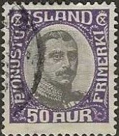 ICELAND 1920 Official - King Christian X - 50a. - Black And Violet FU - Officials